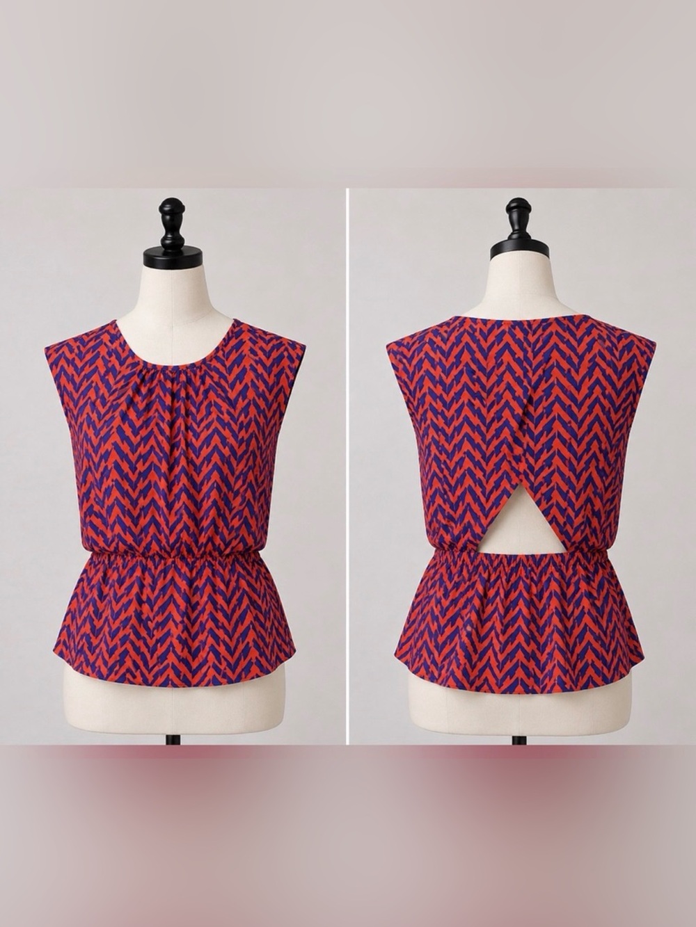 Anthropology - Paper Crane Chevron Peplum Camisole